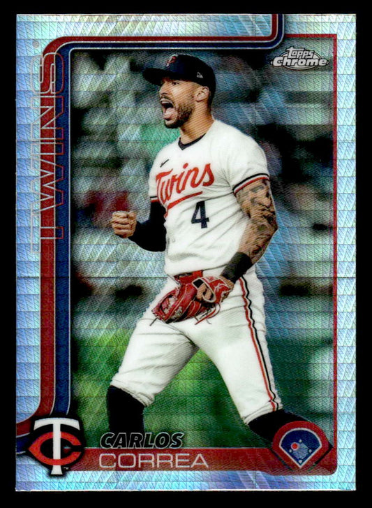2025 Topps Chrome #204 Carlos Correa Prism Refractors