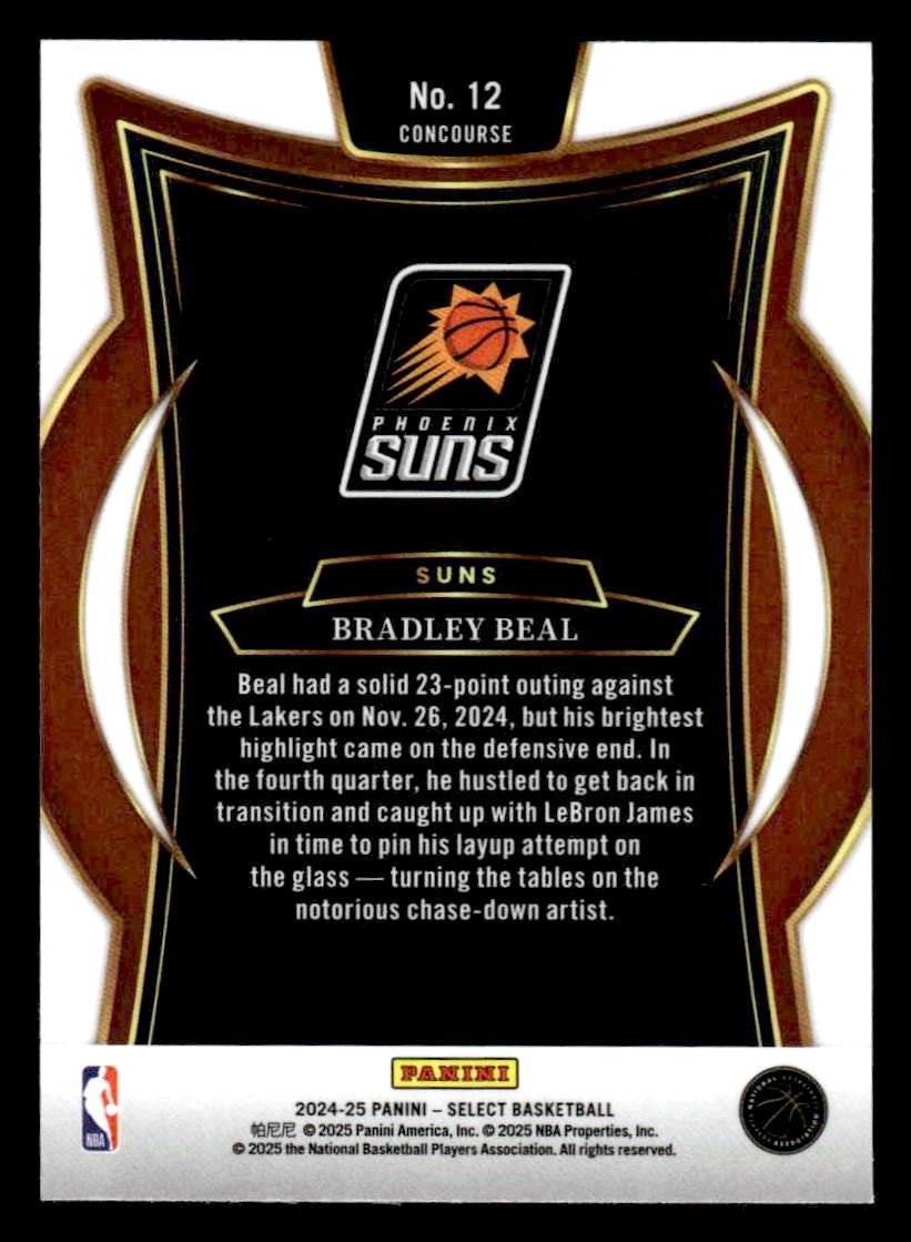 2024-25 Panini Select #12 Bradley Beal