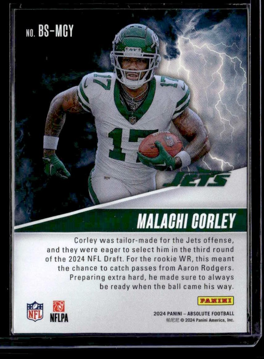 2024 Panini Absolute #BS-MCY Malachi Corley By Storm