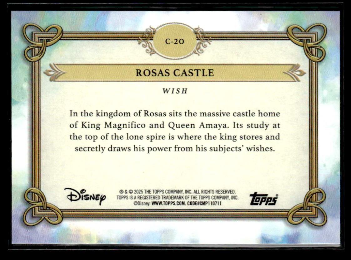2025 Topps Disney Wonder #C-20 Rosas Castle - Wish Castles, Cottages, and Casas