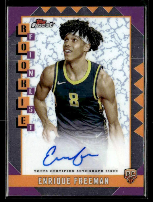 2024-25 Topps Finest #RFA-EF Enrique Freeman Rookie Finest Autographs