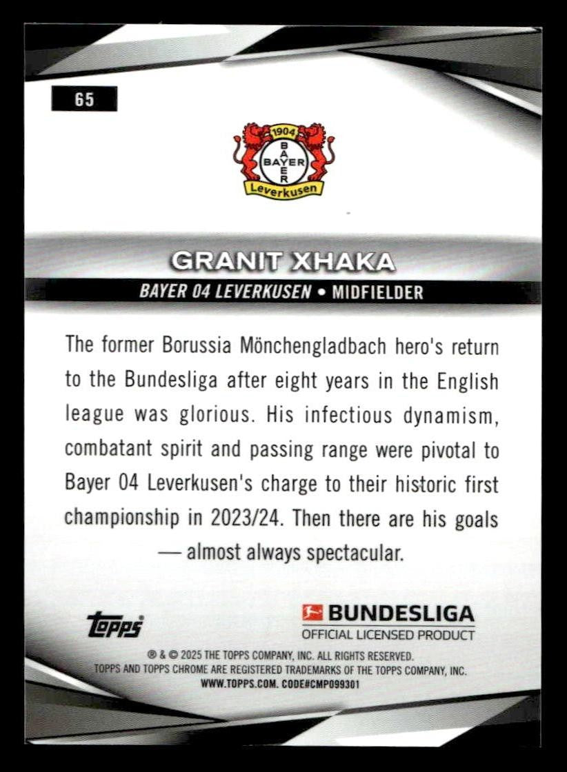 2025 Topps Sapphire Edition Bundesliga #65 Granit Xhaka