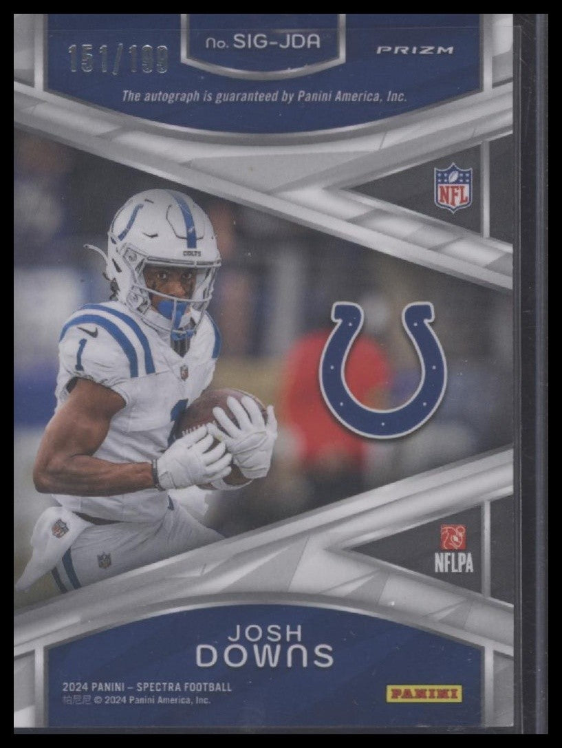 2024 Panini Spectra #SIG-JDA Josh Downs Signatures #/199