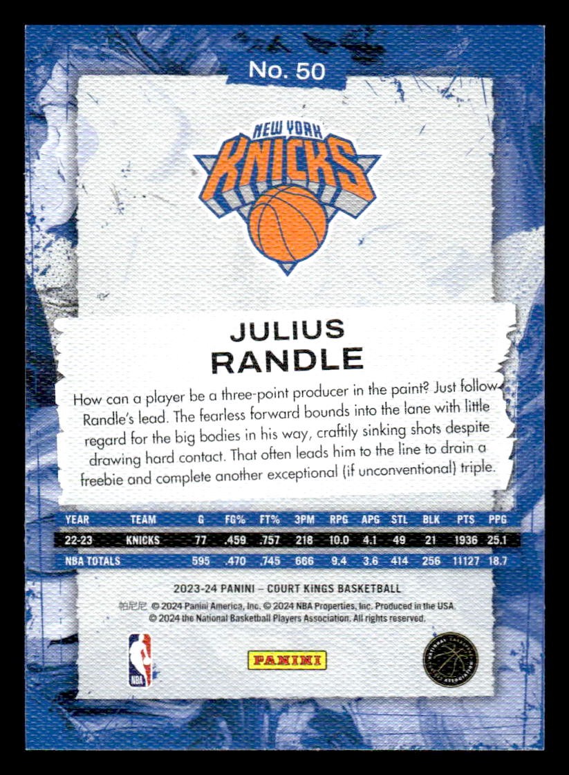 2023-24 Panini Court Kings #50 Julius Randle