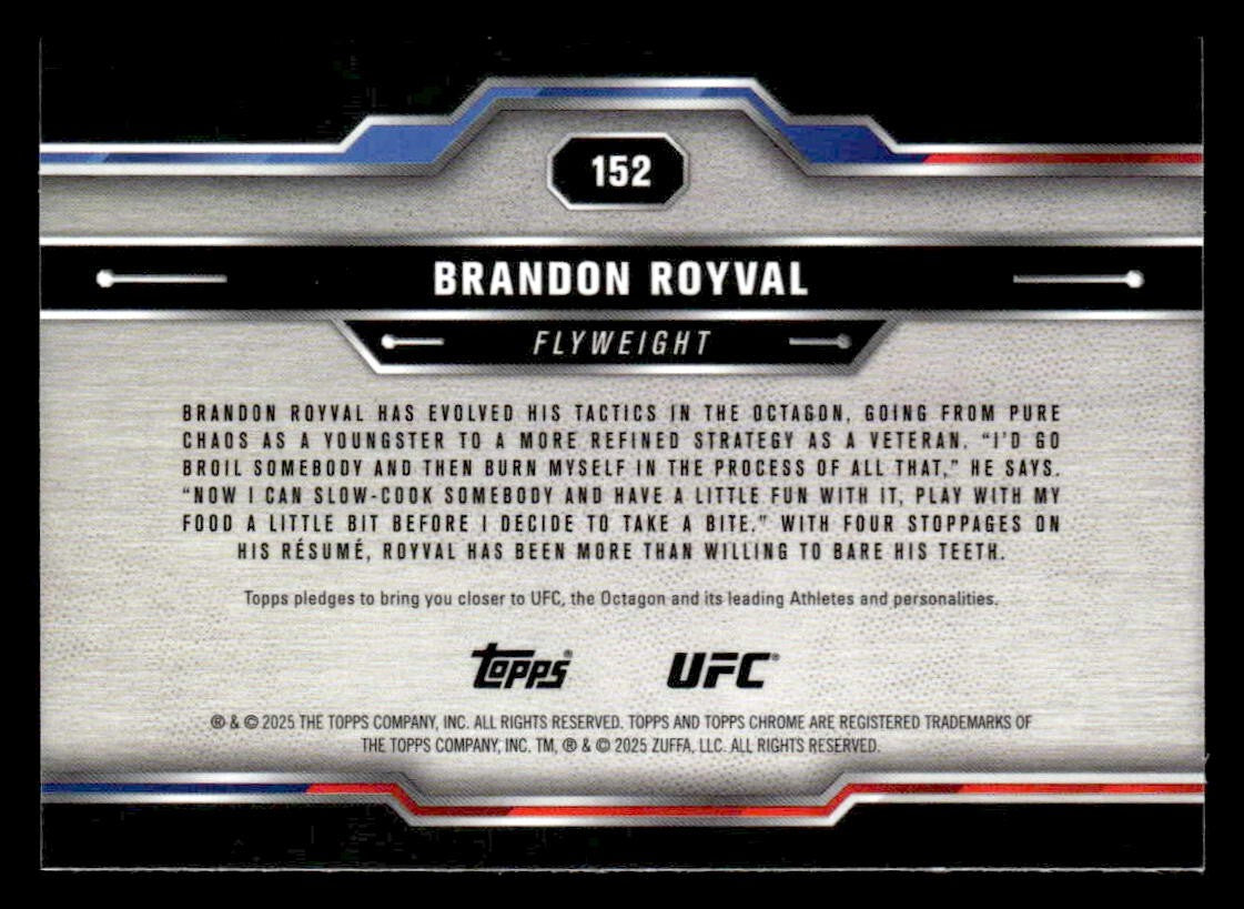 2025 Topps Chrome UFC #152 Brandon Royval Sepia Refractor