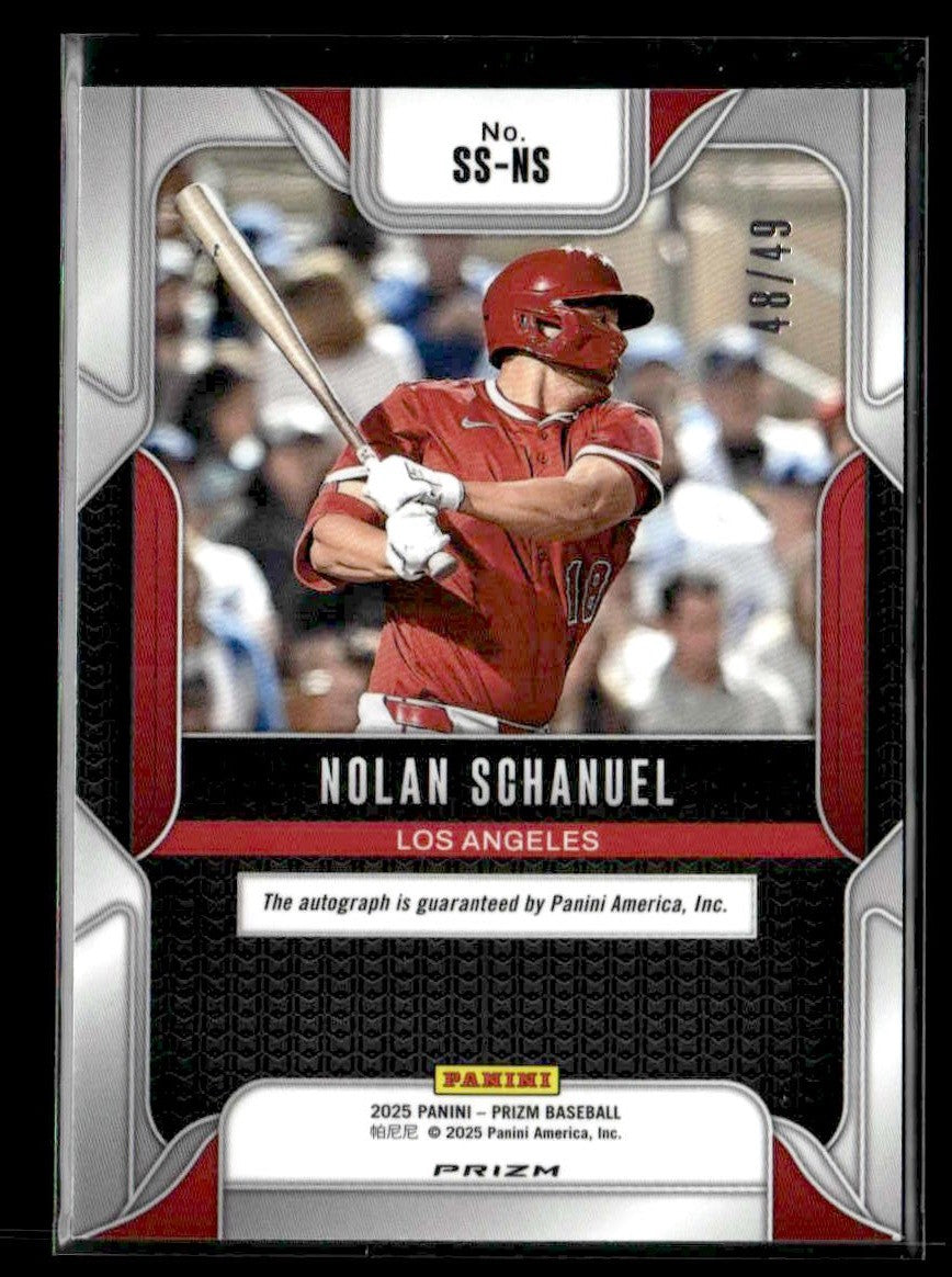 2025 Panini Prizm #SS-NS Nolan Schanuel Sensational Signatures Blue Prizm #48/49