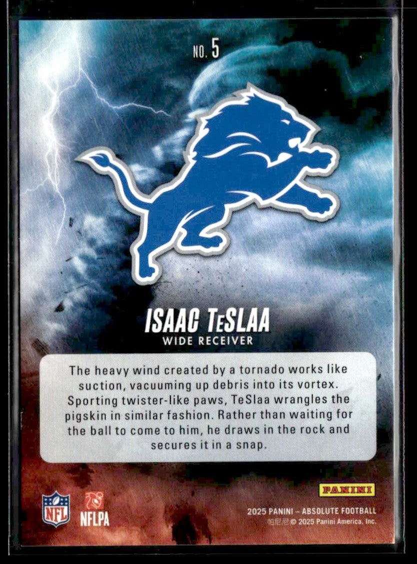 2025 Panini Absolute #5 Isaac TeSlaa By Storm Spectrum Orange #/75