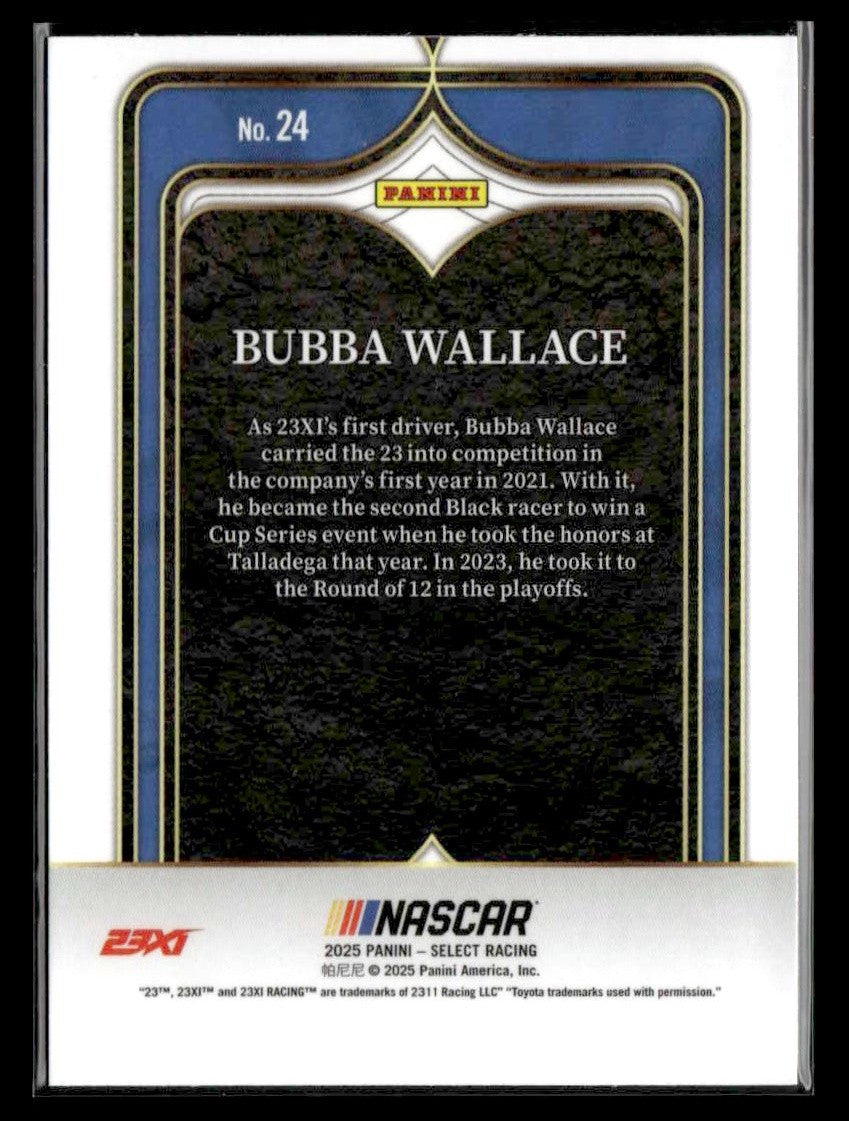 2025 Panini Select #24 Bubba Wallace Select Numbers