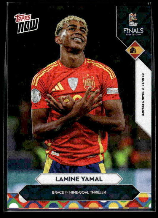 2025 Topps Now #002 Lamine Yamal Brace In Nine-Goal Thriller