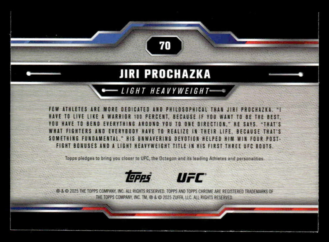 2025 Topps Chrome Sapphire Edition UFC #70 Jiri Prochazka