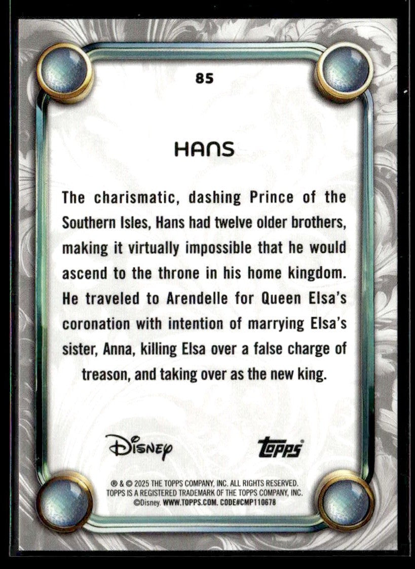 2025 Topps Disney Wonder #85 Hans