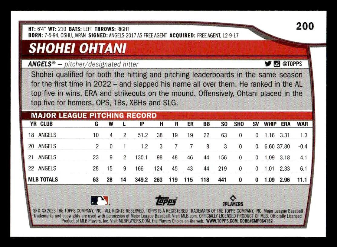 2023 Topps Big League #200 Shohei Ohtani