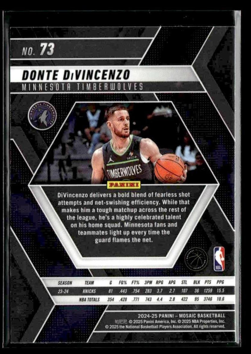 2024-25 Panini Mosaic #73 Donte DiVincenzo