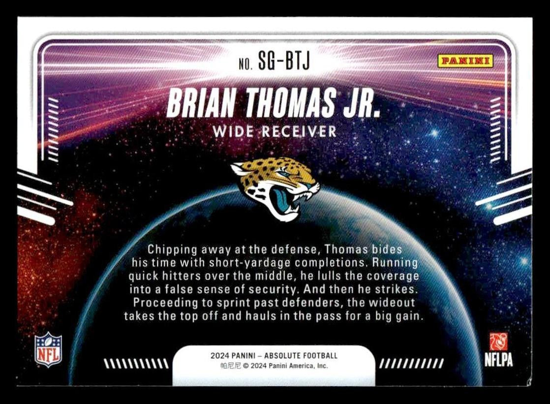 2024 Panini Absolute #SG-BTJ Brian Thomas Jr. Star Gazing
