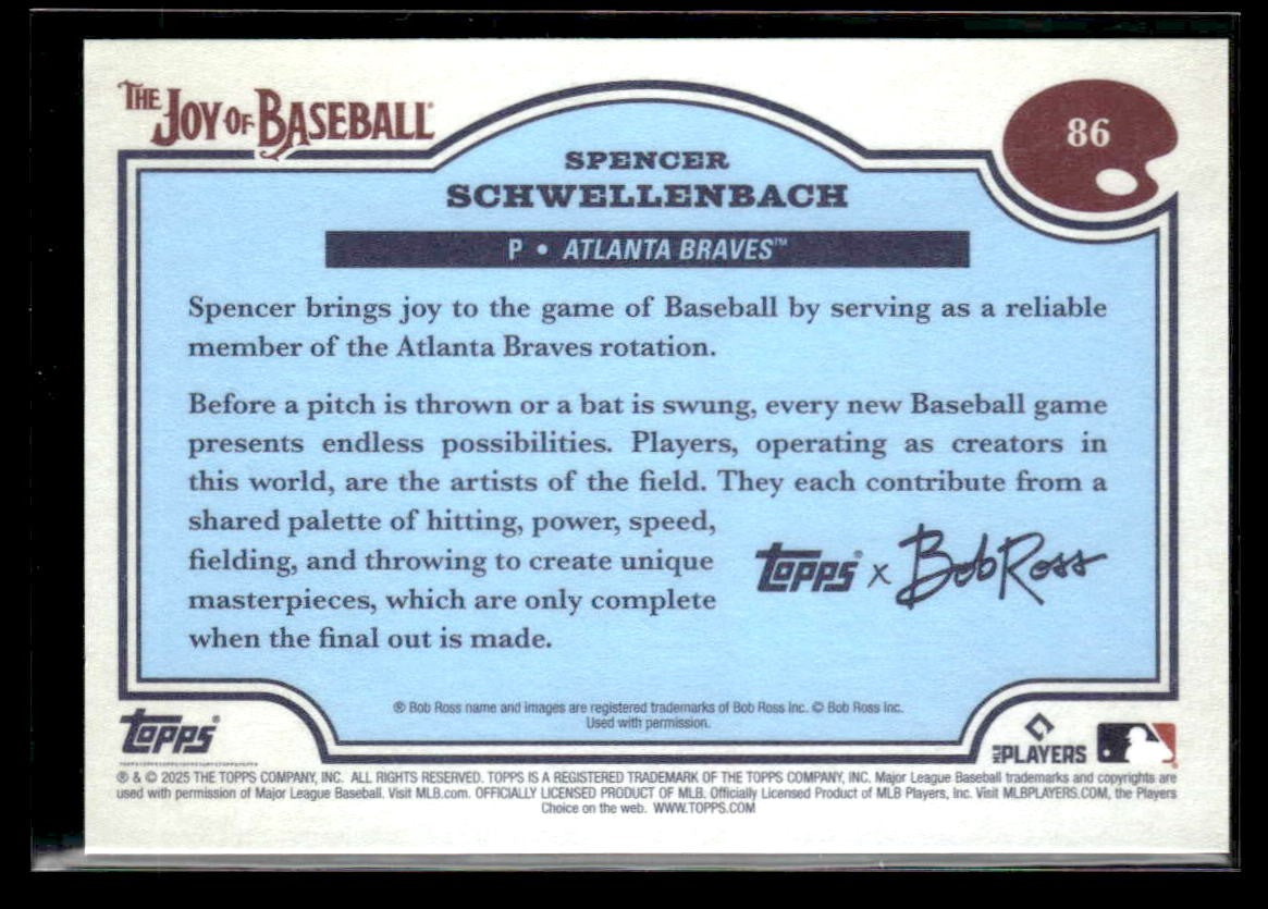 2025 Topps x Bob Ross: The Joy of Baseball #86 Spencer Schwellenbach
