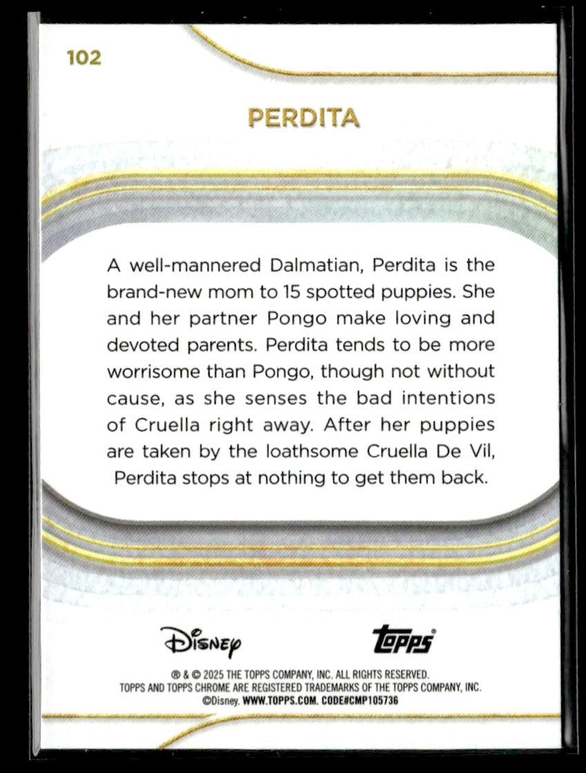 π Perdita β 2025 Topps Chrome Disney #102 π