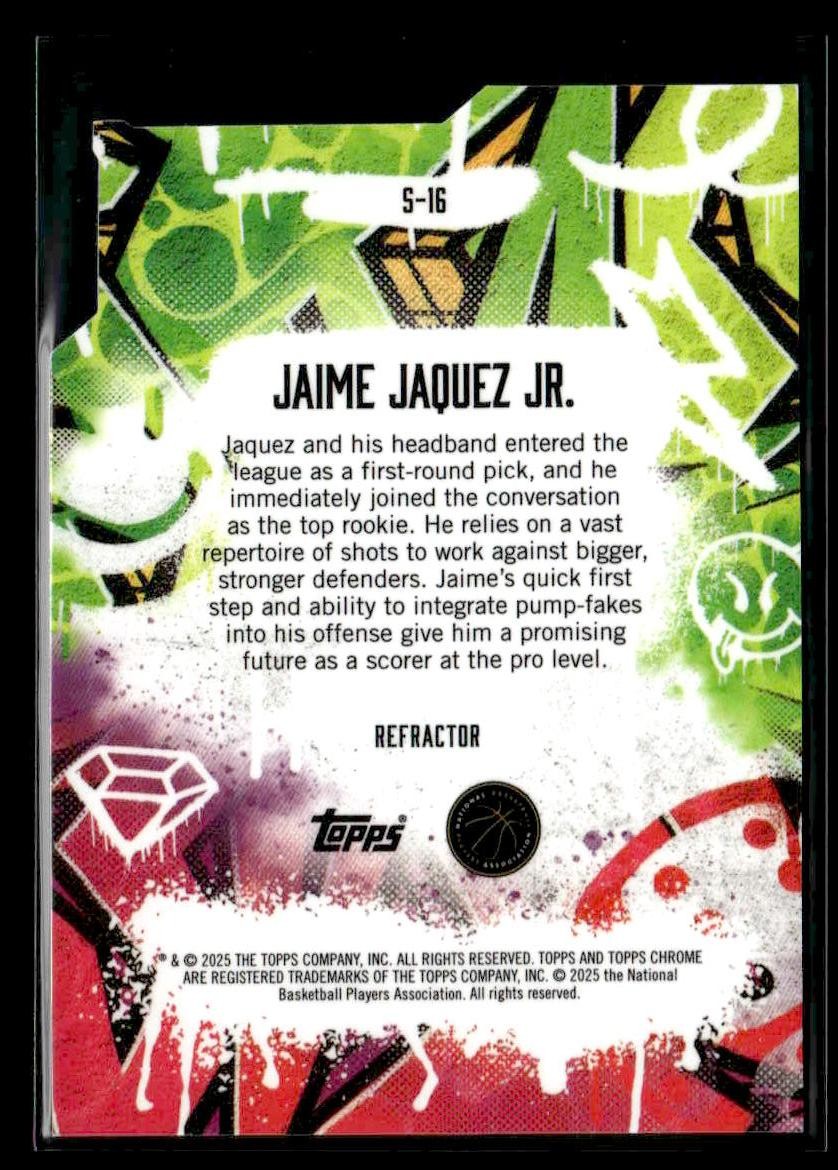 2024-25 Topps Finest #S-16 Jaime Jaquez Jr. Showstoppers Refractor