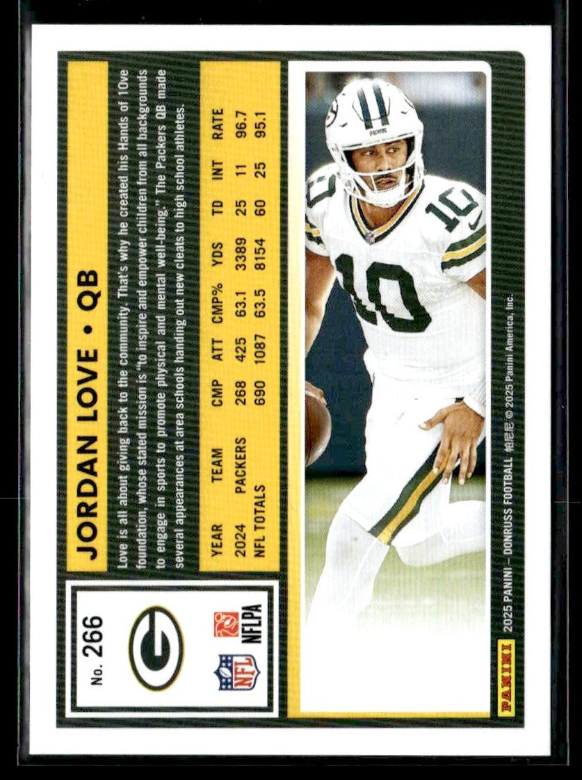 2025 Donruss #266 Jordan Love