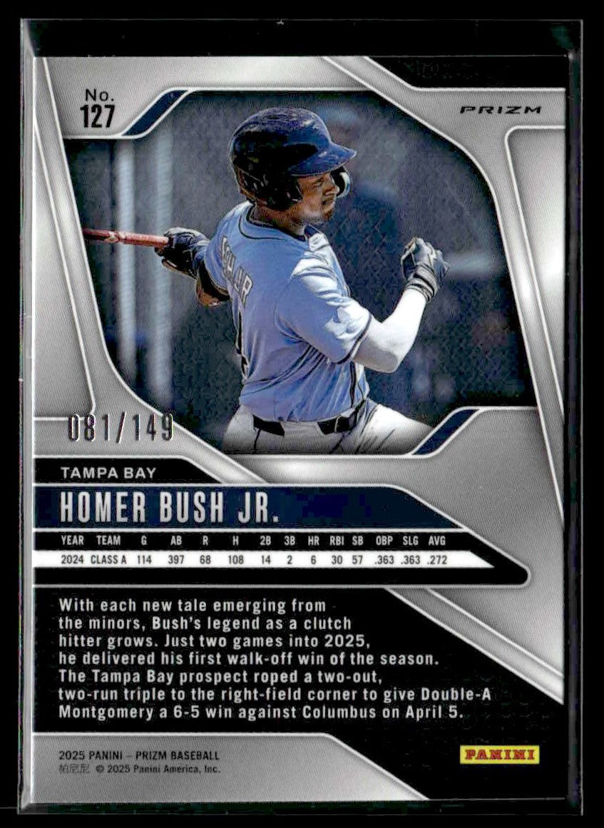 2025 Panini Prizm #127 Homer Bush Jr. Purple Prizm #/149