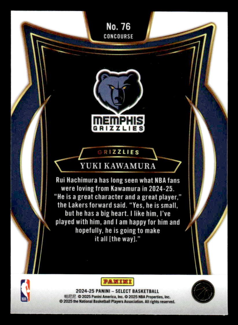 2024-25 Panini Select #76 Yuki Kawamura