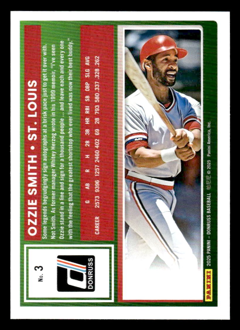 2025 Donruss #3 Ozzie Smith