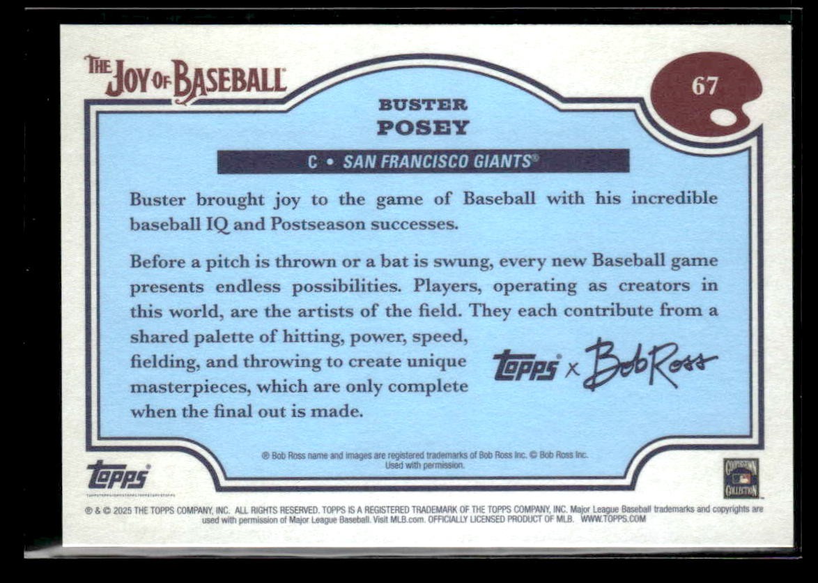 2025 Topps x Bob Ross: The Joy of Baseball #67 Buster Posey