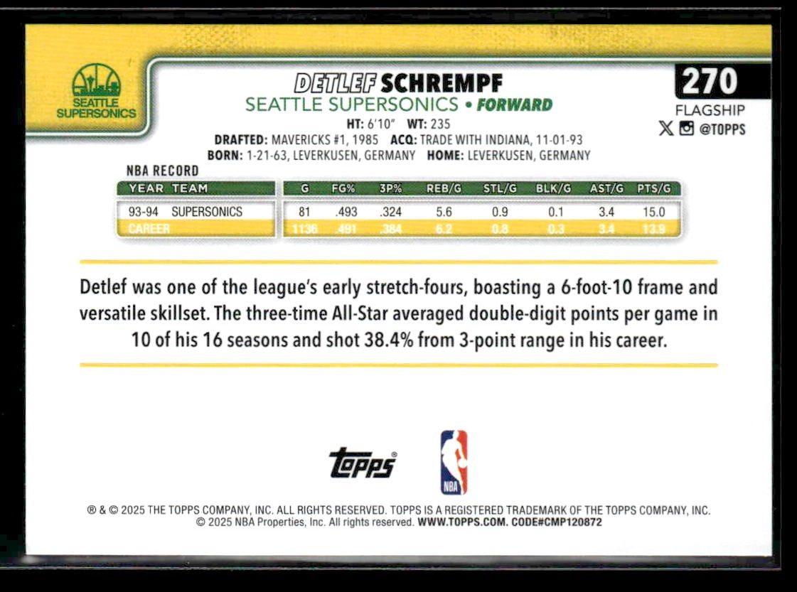 2025-26 Topps #270 Detlef Schrempf