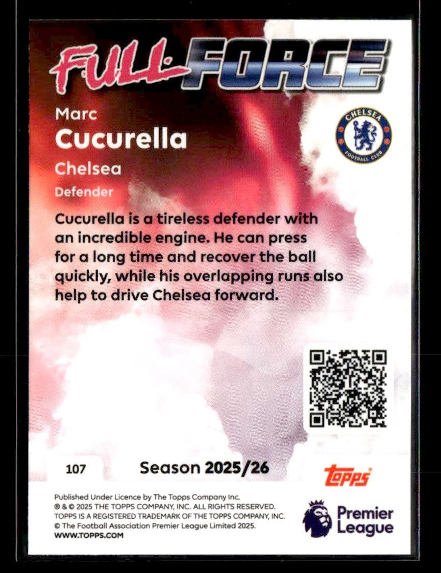 2025-26 Topps Premier League #107 Marc Cucurella Rainbow Foil