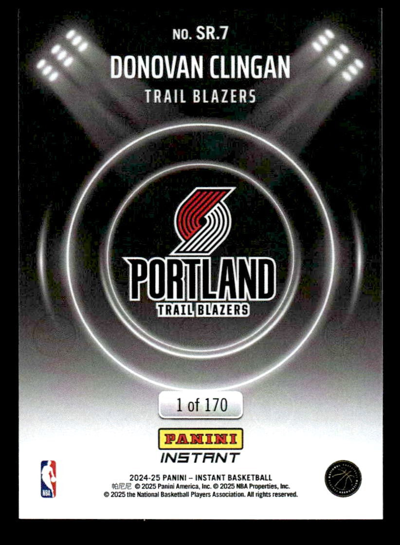 2024-25 Panini Instant NBA Spotlight Rookies #SR.7 Donovan Clingan