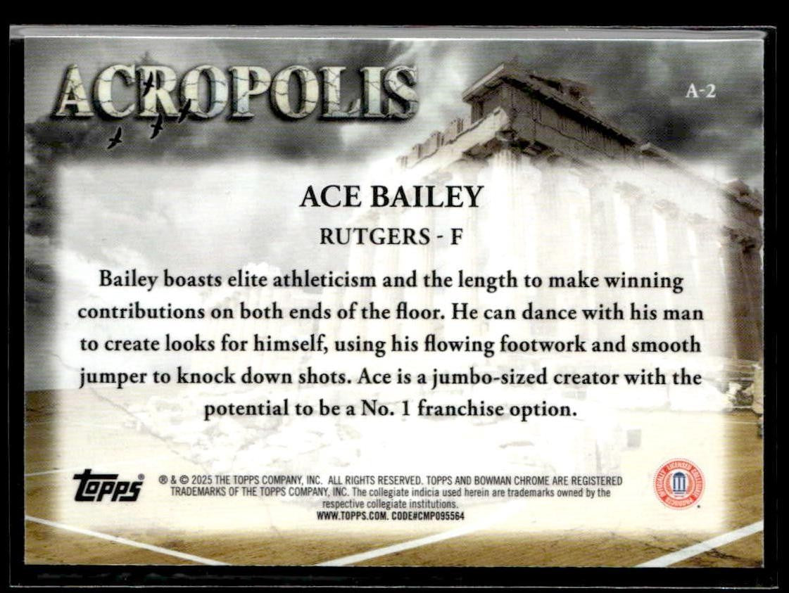 2024-25 Bowman University Chrome #A-2 Ace Bailey Acropolis