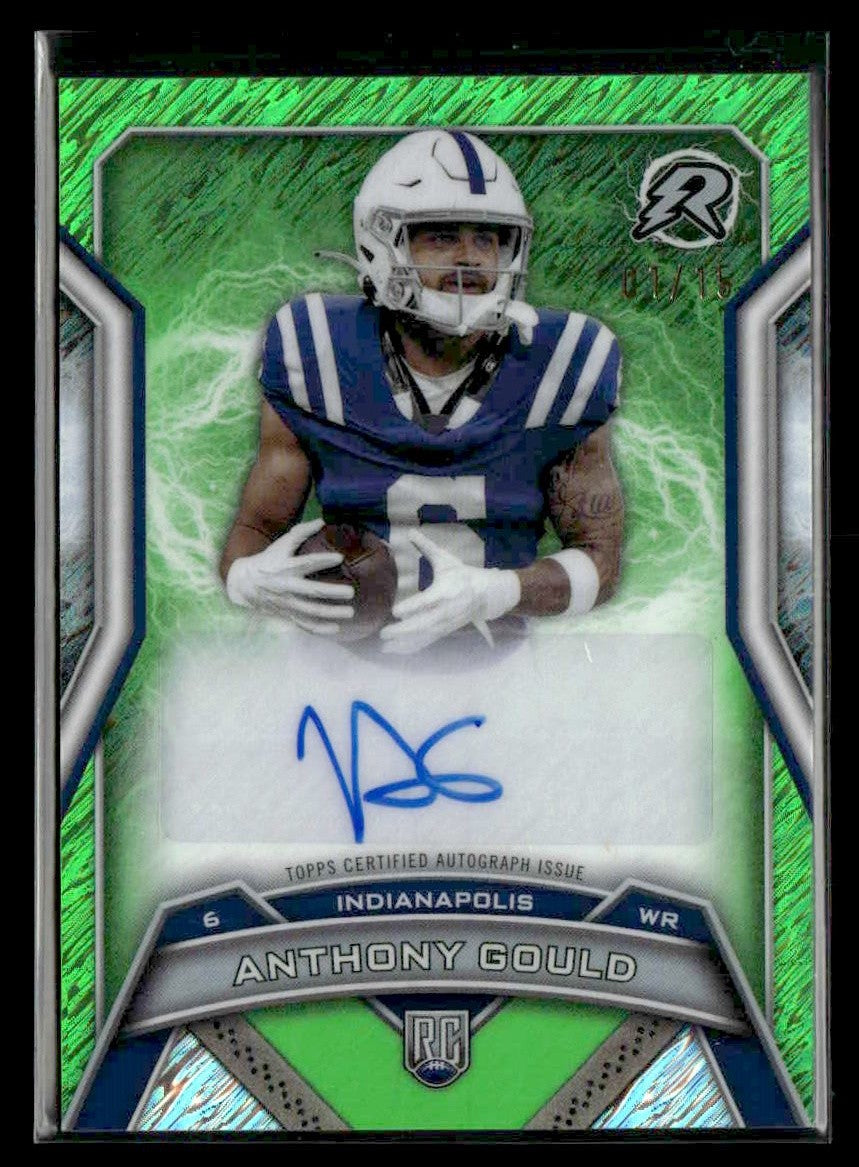 2024 Resurgence #RRS-AG Anthony Gould Rookie Sigs Lime Green Power Surge #/15