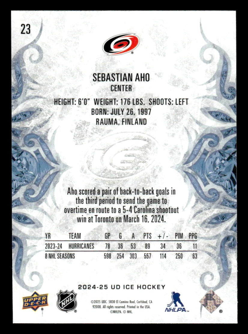 2024-25 Upper Deck Ice #23 Sebastian Aho