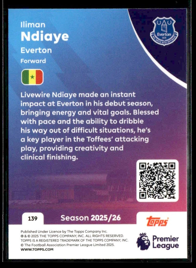 2025-26 Topps Premier League #139 Iliman Ndiaye