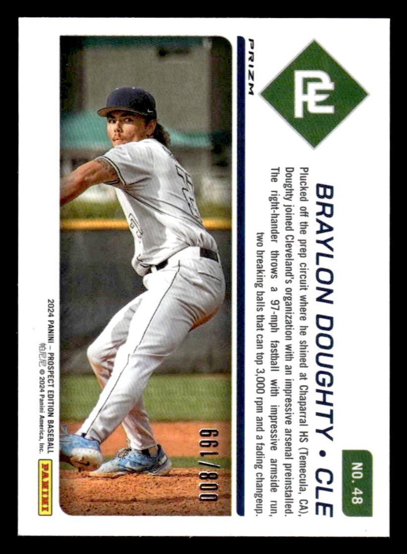 2024 Panini Prospect Edition #48 Braylon Doughty Red Holo #/199
