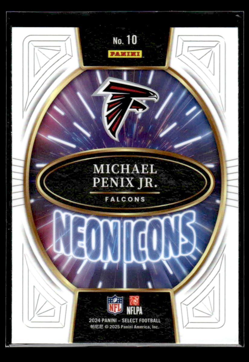 2024 Panini Select #10 Michael Penix Jr. Neon Icons
