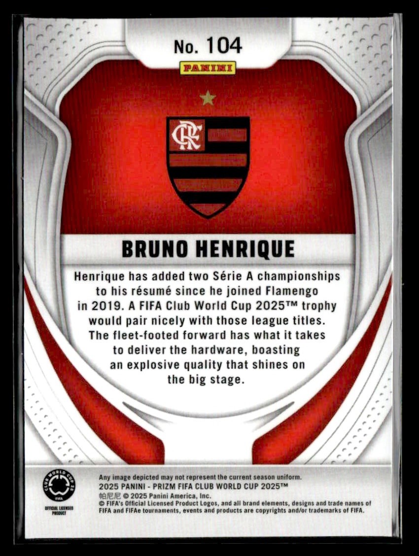 2025 Panini Prizm FIFA Club World Cup #104 Bruno Henrique