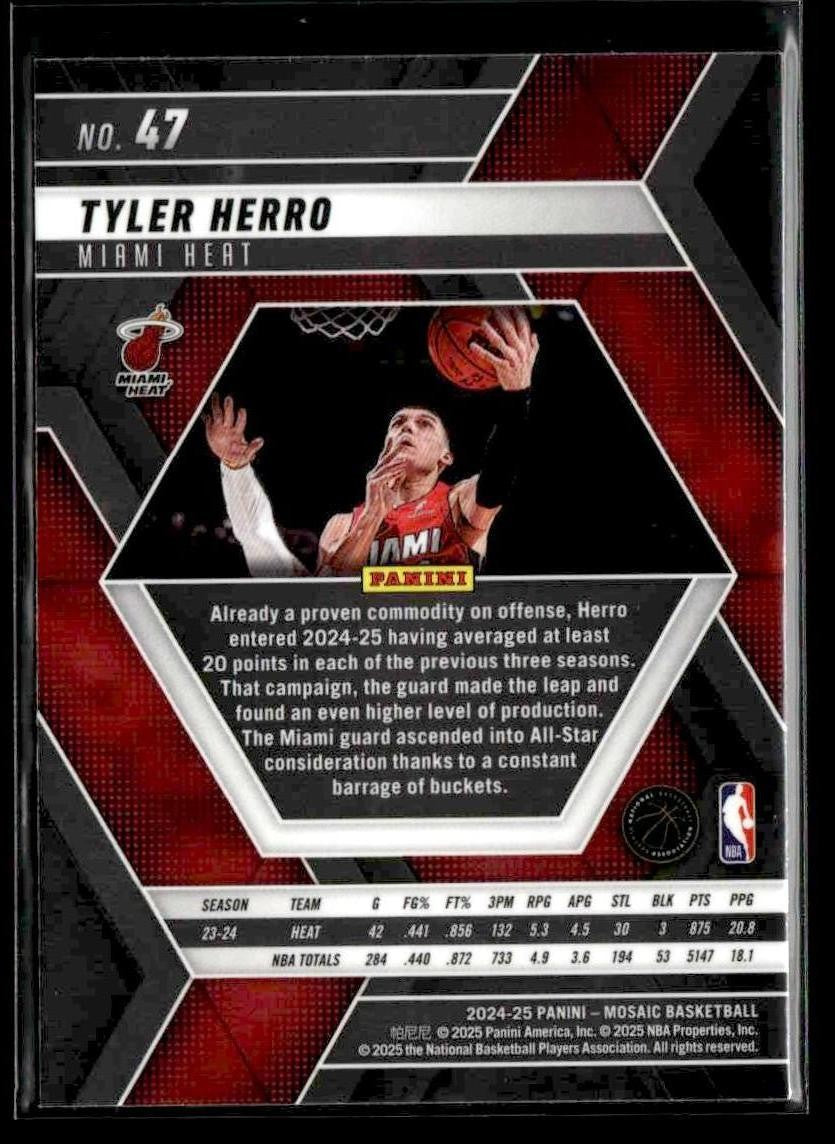 2024-25 Panini Mosaic #47 Tyler Herro