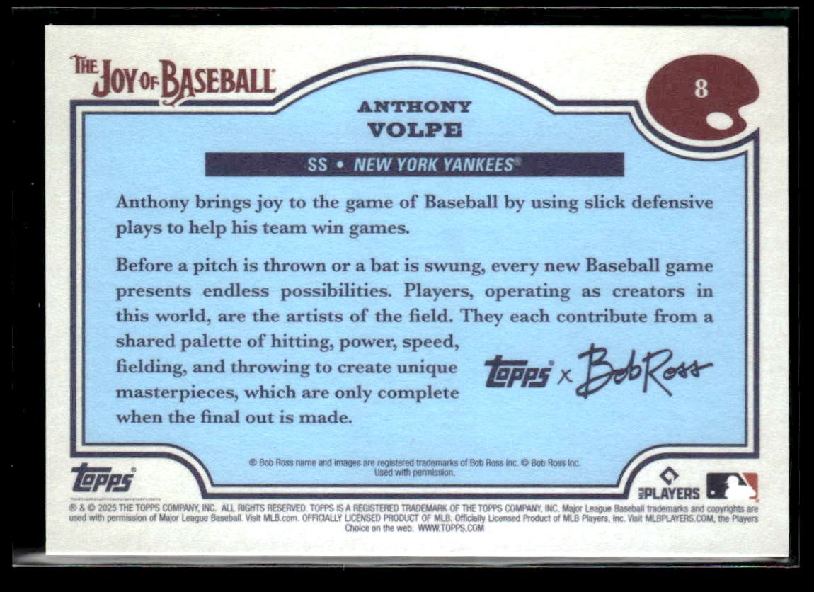 2025 Topps x Bob Ross: The Joy of Baseball #8 Anthony Volpe