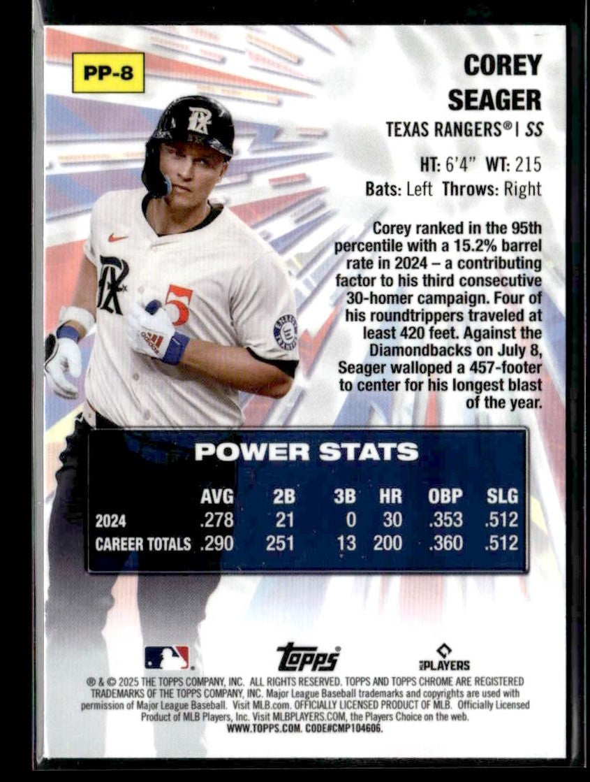 2025 Topps Chrome #PP-8 Corey Seager Power Players