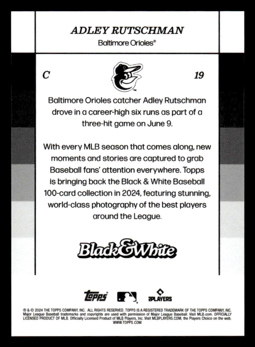 2024 Topps Black & White #19 Adley Rutschman