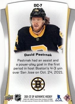 2021-22 SP Authentic #DC-7 David Pastrnak Die Cuts