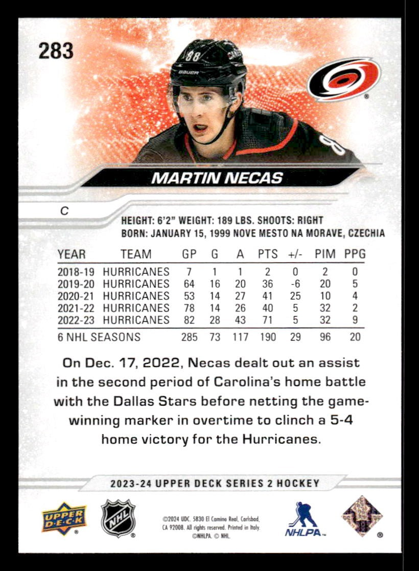 2023-24 Upper Deck #283 Martin Necas
