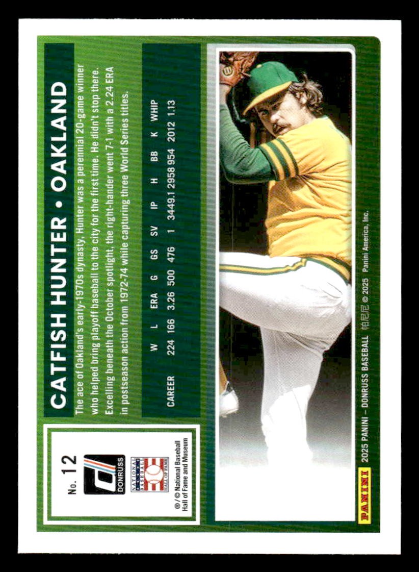 2025 Donruss #12 Catfish Hunter