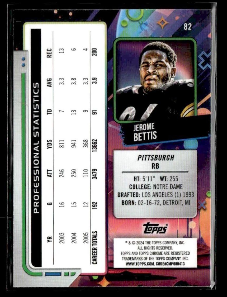 2024 Topps Chrome Cosmic #82 Jerome Bettis