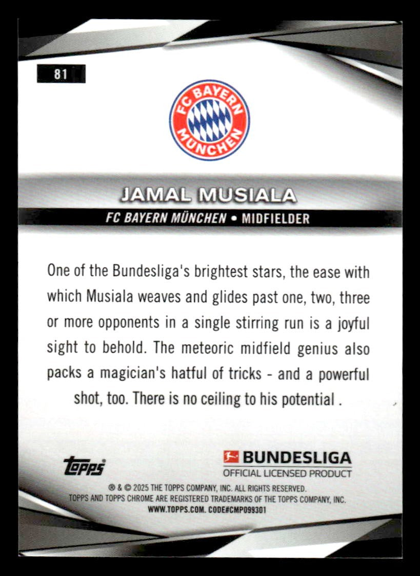 2025 Topps Sapphire Edition Bundesliga #81 Jamal Musiala