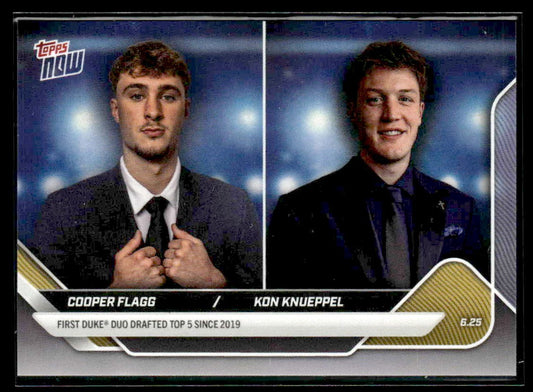 2025-26 Topps Now #CFKK Cooper Flagg / Kon Knueppel