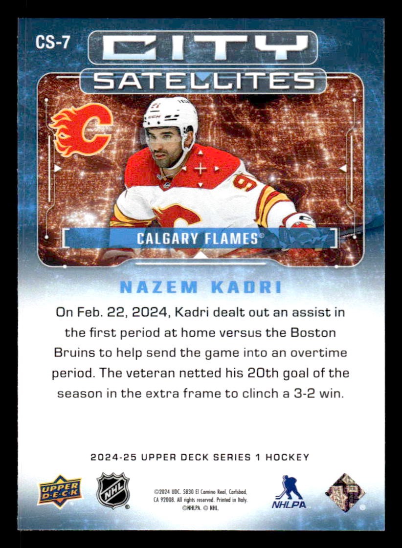 2024-25 Upper Deck #CS-7 Nazem Kadri City Satellites