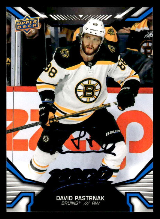 2022-23 Upper Deck MVP #5 David Pastrnak Blue Script