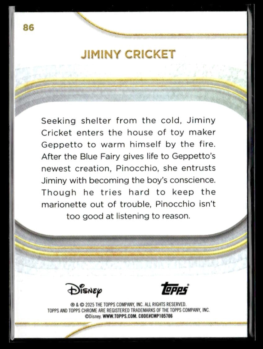 π Jiminy Cricket β 2025 Topps Chrome Disney #86 π