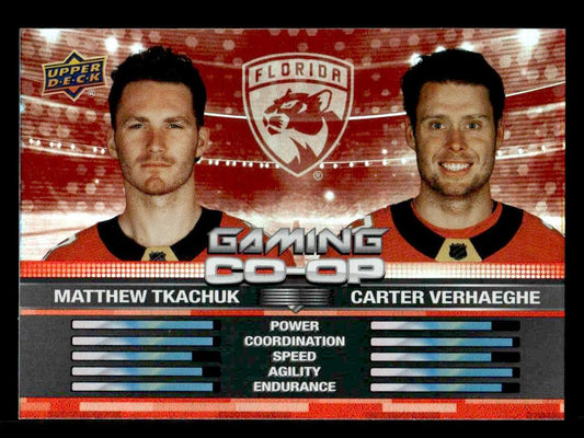 2024-25 Upper Deck #CGO-17 Matthew Tkachuk / Carter Verhaeghe Gaming Co-Op